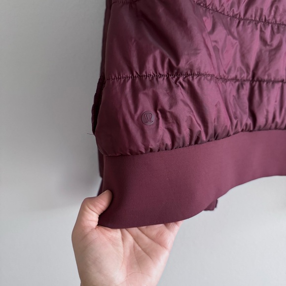 Lululemon Non-Stop Bomber Reversible Jacket In Redwood & So Merlot Size 12 - Picture 12 of 13